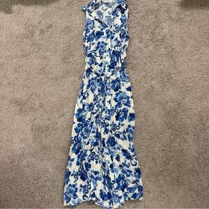 Mango Blue and White Floral Maxi Dress